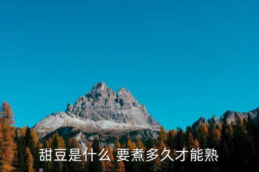 甜豆，甜豆是什么