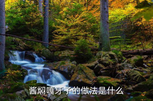 酱焖嘎牙子的做法是什么