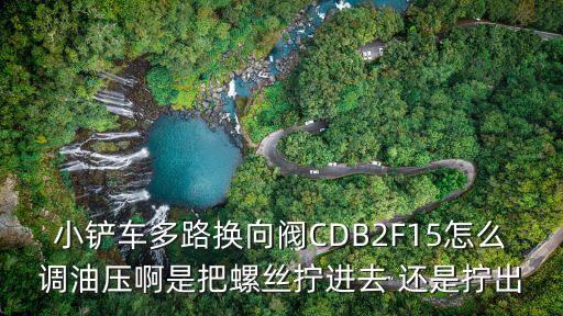 农业多路阀压力怎么调，小铲车多路换向阀CDB2F15怎么调油压啊是把螺丝拧进去 还是拧出