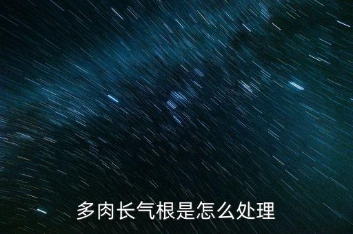 多肉长气根是怎么处理