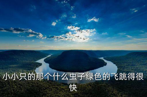小小只的那个什么虫子绿色的飞跳得很快