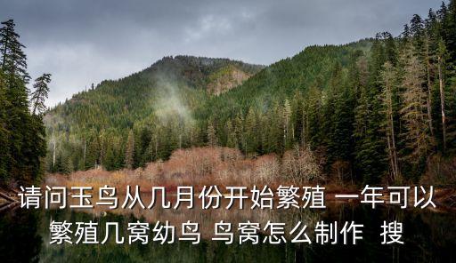 请问玉鸟从几月份开始繁殖 一年可以繁殖几窝幼鸟 鸟窝怎么制作  搜