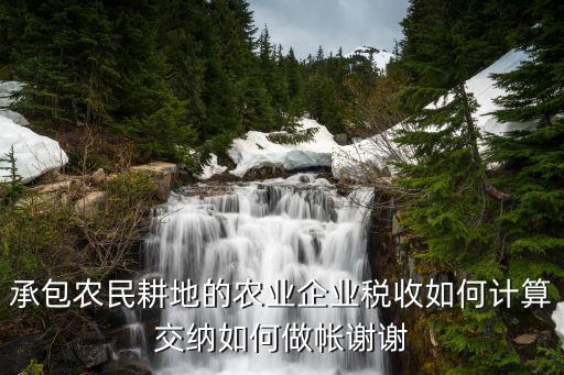 承包农民耕地的农业企业税收如何计算交纳如何做帐谢谢