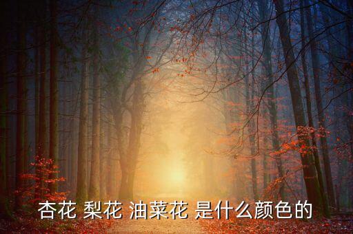 杏花 梨花 油菜花 是什么颜色的