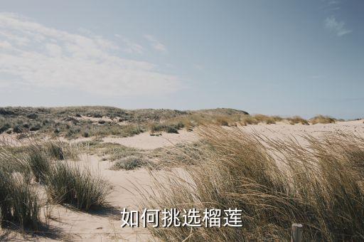 如何挑选榴莲