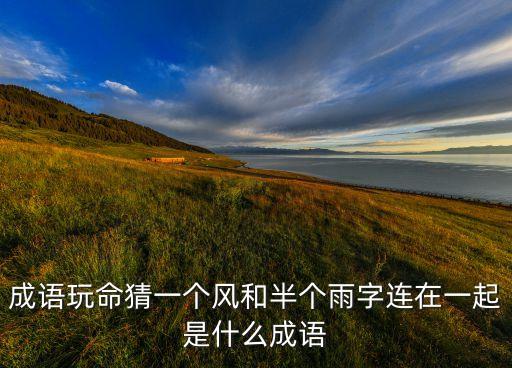 风雨主都在，成语玩命猜一个风和半个雨字连在一起是什么成语