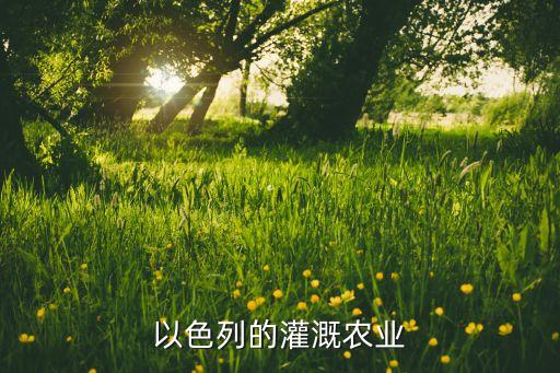 以色列的灌溉农业
