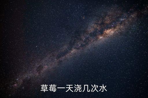 草莓一天浇几次水