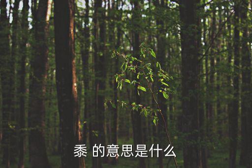 黍是什么农作物，黍 的意思是什么