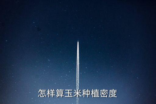 怎样算玉米种植密度