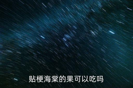 贴梗海棠的果可以吃吗