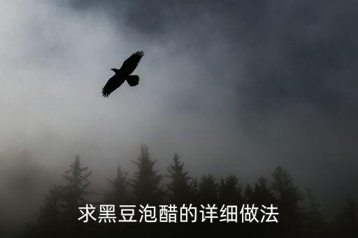 求黑豆泡醋的详细做法