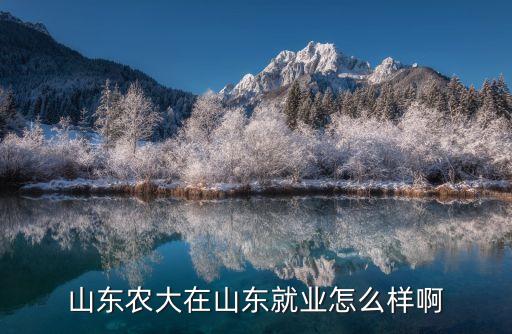 山东农业大学怎么样赚钱，山东农业大学的就业情况