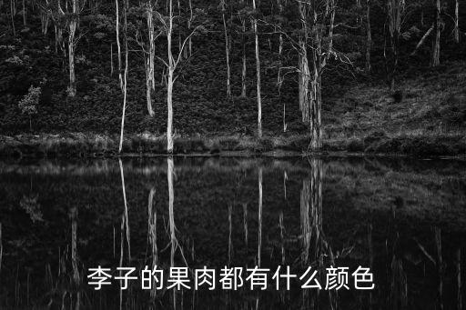 李子的果肉都有什么颜色