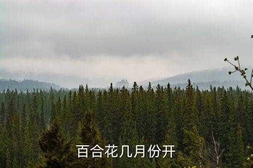 百合花的花期，百合花什么时候开花