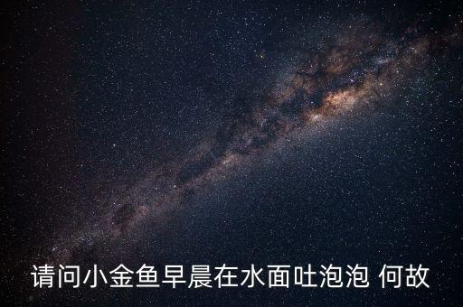 请问小金鱼早晨在水面吐泡泡 何故