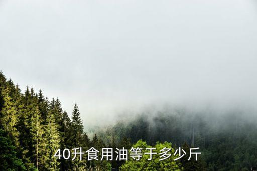 40升食用油等于多少斤
