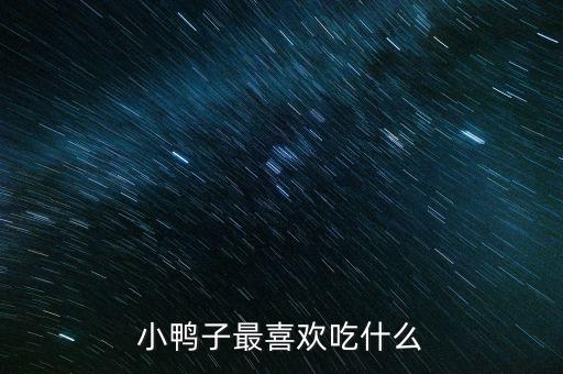 小鸭子喜欢吃什么，小鸭子爱吃什么