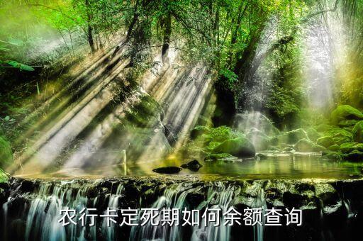 农行卡定死期如何余额查询