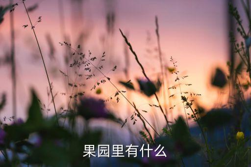 水果园里有什么，秋天的果园里有什么水果