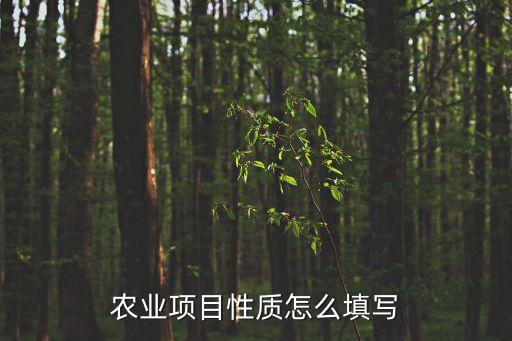 项目类型怎么填农业，特色农业养殖项目申报表怎么填