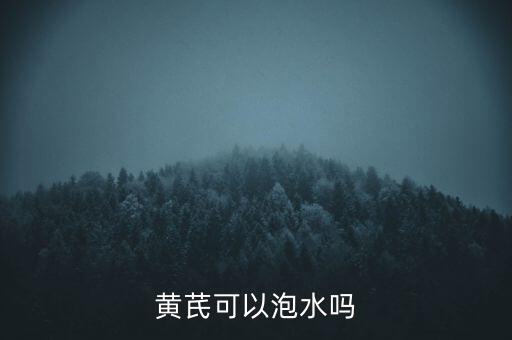 黄芪可以泡水吗