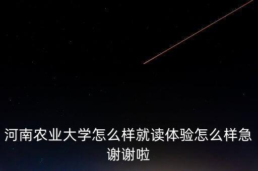 河南农业大学怎么，河南农大怎么样