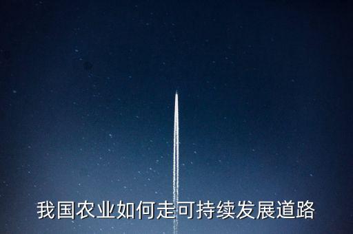 我国农业如何走可持续发展道路