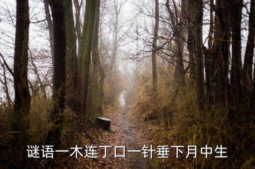 谜语一木连丁口一针垂下月中生