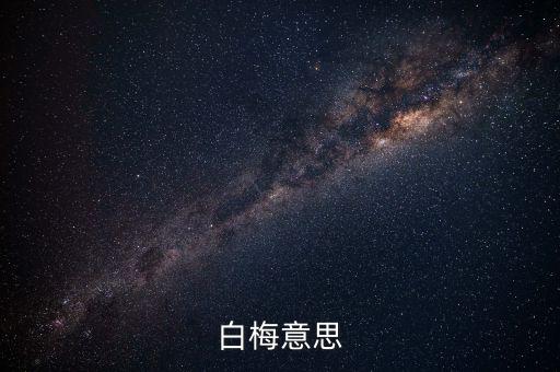 白梅，白梅简单的诗意