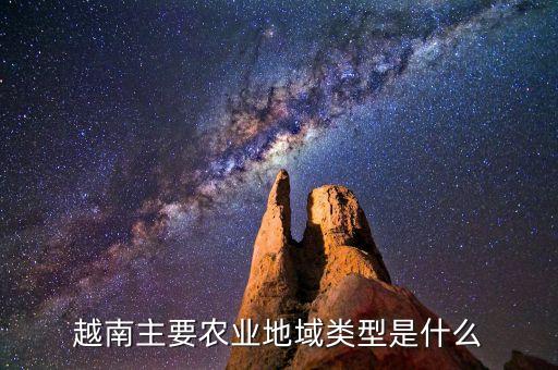 越南主要农业地域类型是什么