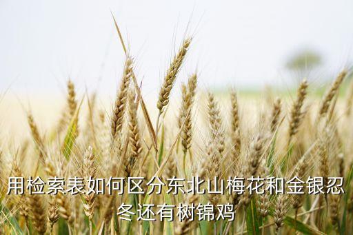 用检索表如何区分东北山梅花和金银忍冬还有树锦鸡