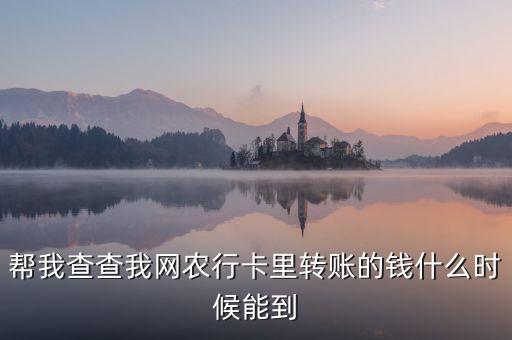 帮我查查我网农行卡里转账的钱什么时候能到