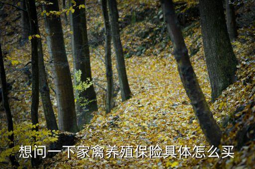 想问一下家禽养殖保险具体怎么买